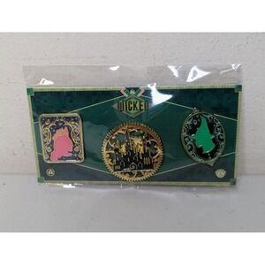 NEW Wicked 2024 3 Piece Pin Set Alamo Drafthouse Glinda, Elphaba, Emerald City